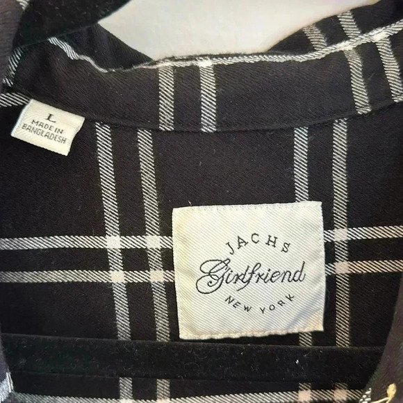 JACHS Girlfriend Soft Women’s Flannel Button Down Long Sleeve with Pockets! Sz L - Picture 3 of 8